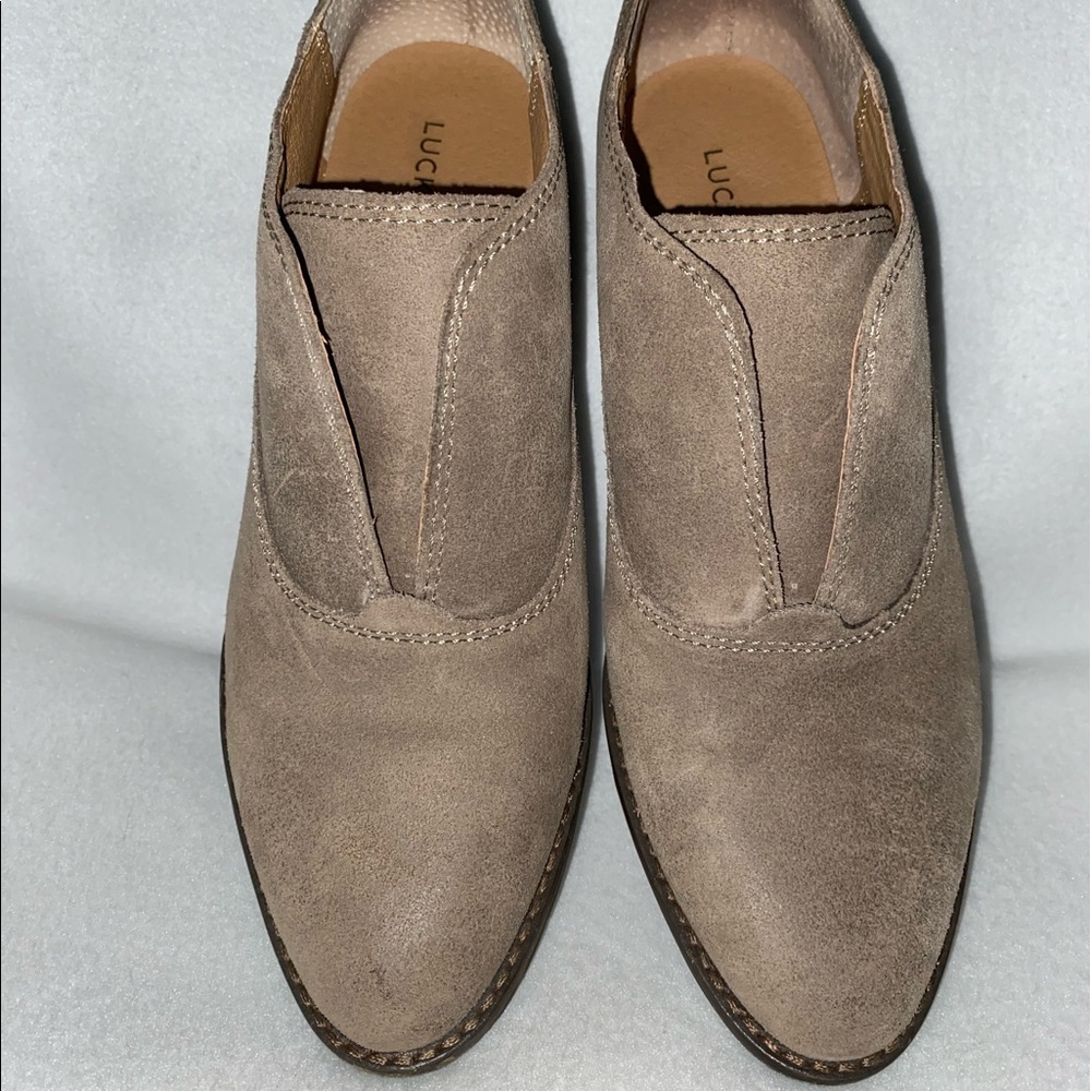 Lucky Brand Size 7.5M Leather Taupe Shoes - Picture 16 of 16